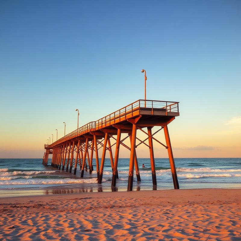 Jacksonville Beach pier at first light